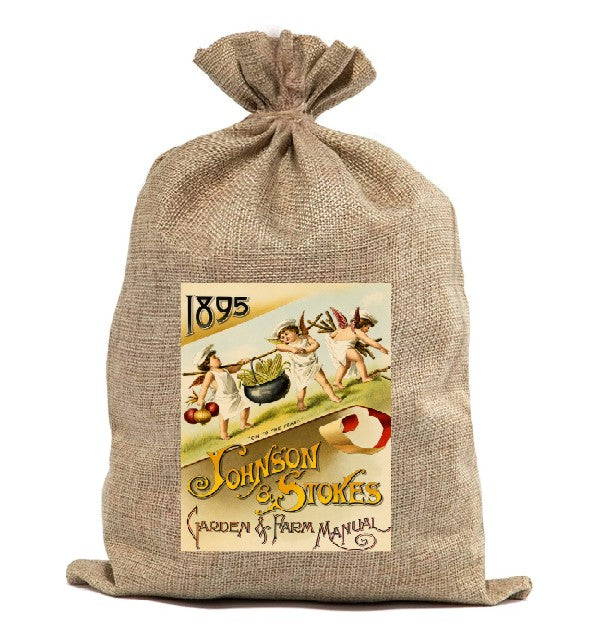 BUR98 Burlap Bag Vintage Style Bag Garden Seeds