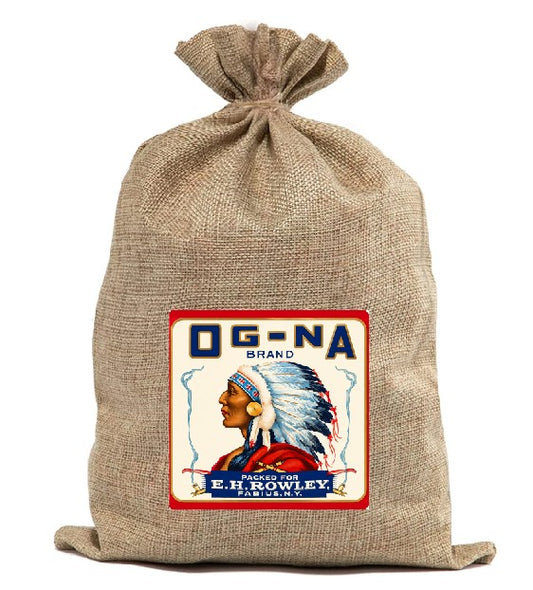 BUR56 Burlap Bag Vintage Style Bag Native American