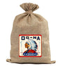 BUR56 Burlap Bag Vintage Style Bag Native American