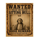 MS501 Vintage Style Metal Sign Wanted Sitting Bull