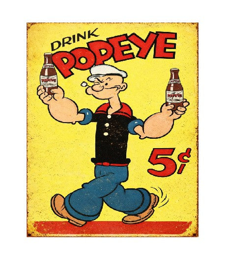MS299 Vintage Style Metal Sign Popeye