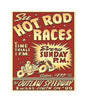 MS243 Vintage Style Metal Sign Hot Rod Races