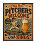 MS486 Vintage Style Metal Sign Pitchers Welcome