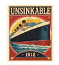 MS301 Vintage Style Metal Sign Titanic Unsinkable