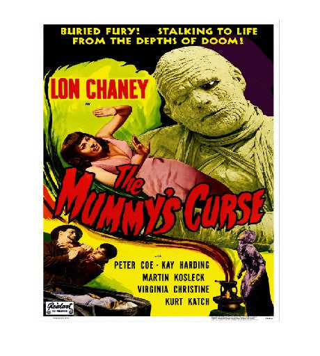 Vintage Style Metal Sign Horror Film The Mummy's Curse MS941
