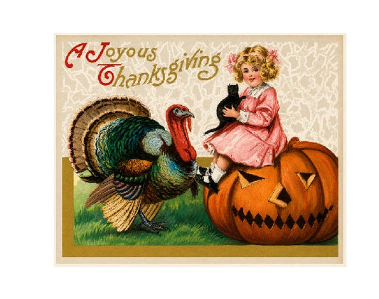 MS771 Vintage Style Metal Sign Thanksgiving