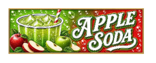 SS09 Metal Sign Apple Soda