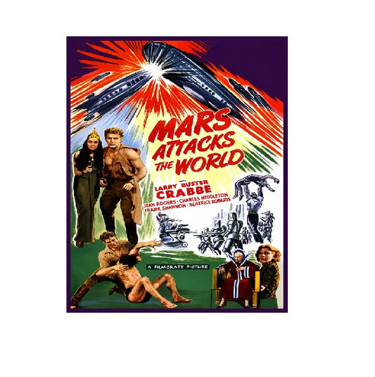 Vintage Style Metal Sign Horror Film Mars Attacks the World MS935