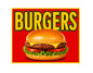 MS726 Vintage Style Metal Sign Hamburger