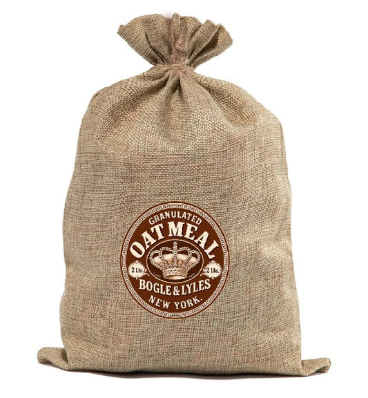 BUR84 Burlap Bag Vintage Style Bag Oatmeal