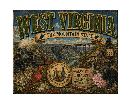 MS659 Vintage Style Metal Sign West Virginia