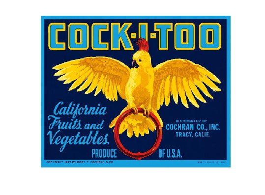 MS118    Crate Label Vintage Style Sign Metal Wall Fruits and Vegetables