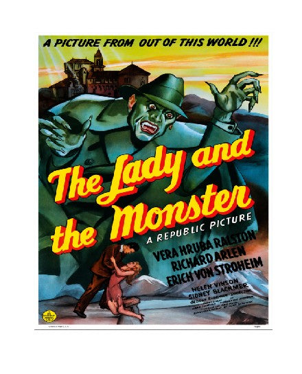 Vintage Style Metal Sign Horror Film The Lady and The Monster MS919