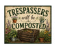 MS404 Vintage Style Metal Sign Compost Funny Sign