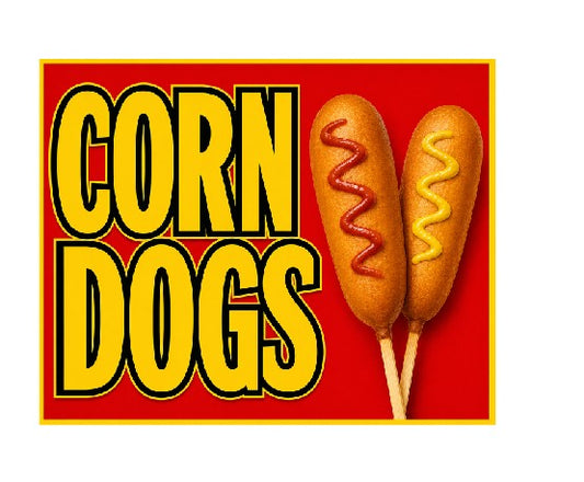 MS738 Vintage Style Metal Sign Corn Dogs