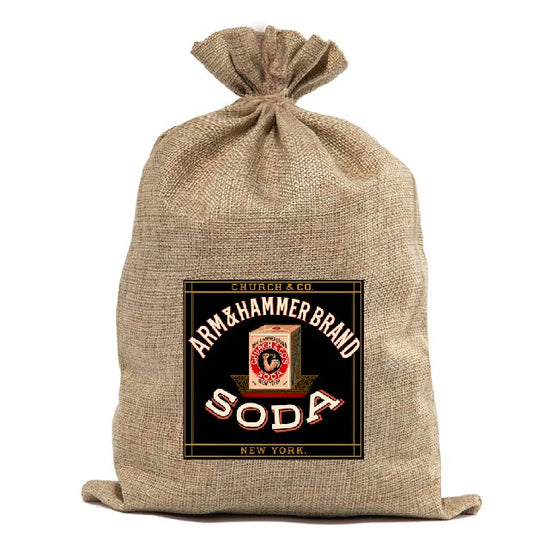 BUR83 Burlap Bag Vintage Style Bag Baking Soda Arm & Hammer