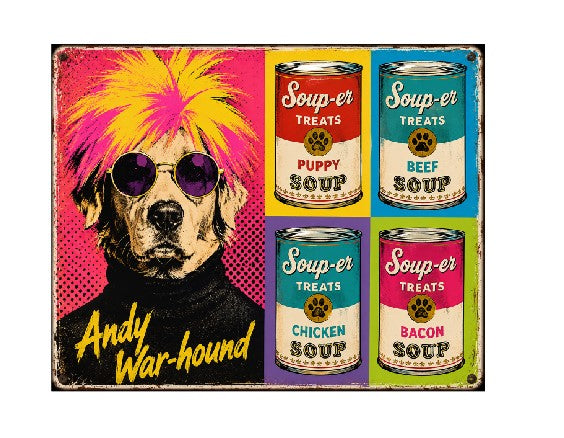 MS528 Wall Art Metal Sign Funny Dog