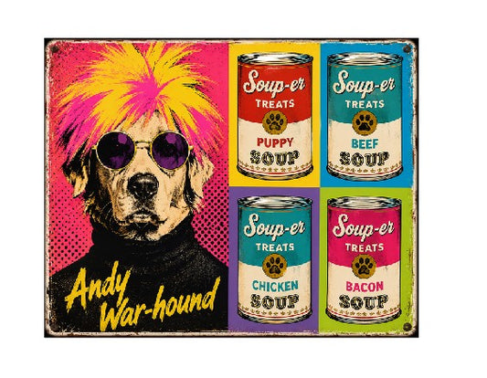 MS528 Wall Art Metal Sign Funny Dog