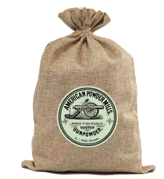 BUR70 Burlap Bag Vintage Style Bag American Powder Civil war Powder