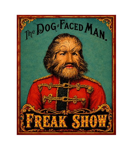 MS839 Vintage Style Metal Sign Dog Faced Man