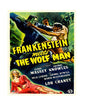 Vintage Style Metal Sign Horror Film Frankenstein Meets the Wolf Man MS906