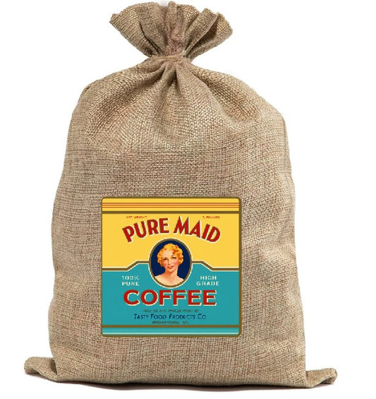 BUR65    Burlap Bag Vintage Style Bag Coffee Pure Maid