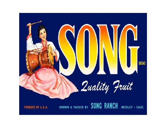 MS157 Crate Label Vintage Style Sign Metal Wall Deco Fruit Song Brand
