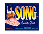 MS157 Crate Label Vintage Style Sign Metal Wall Deco Fruit Song Brand