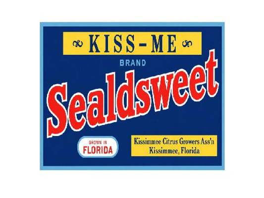MS126  Crate Label Vintage Style Sign Metal Wall Deco Sealsweet