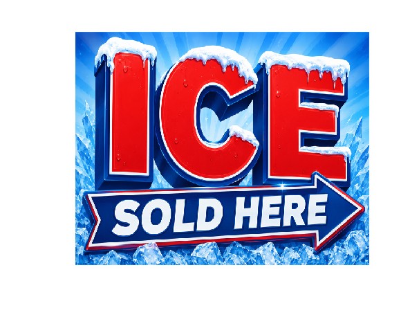 MS435 Vintage Style Metal Sign Ice Sold Here