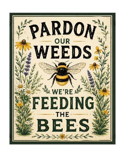 MS417 Vintage Style Metal Sign Bees