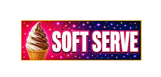 SS34 Metal Sign Soft Ice Cream