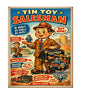 MS222 Vintage Style Tin Toy Metal Sign Salesman