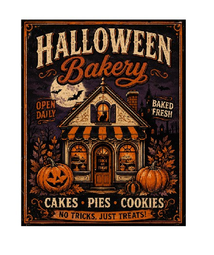 MS790 Vintage Style Metal Sign Halloween