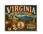 MS656 Vintage Style Metal Sign Virginia