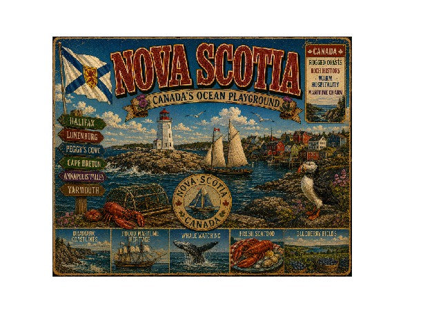 MS758 Vintage Style Metal Sign Nova Scotia