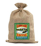 BUR48 Burlap Bag Vintage Style Bag Coffee Club Lake