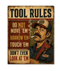 MS493 Vintage Style Metal Sign Tool Rules