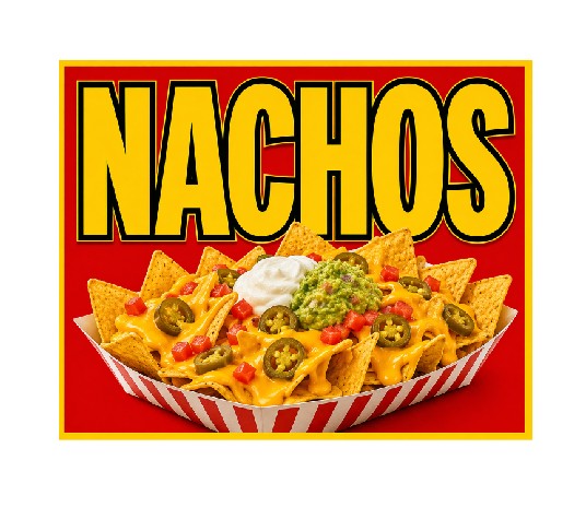 MS744 Vintage Style Metal Sign Nachos