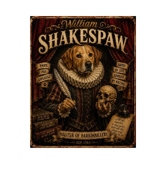 MS563 Vintage Style Metal Sign Funny Dog Sign