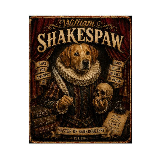 MS563 Vintage Style Metal Sign Funny Dog Sign
