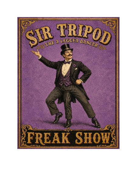 MS848 Vintage Style Metal Sign The 3 Legged Dancer