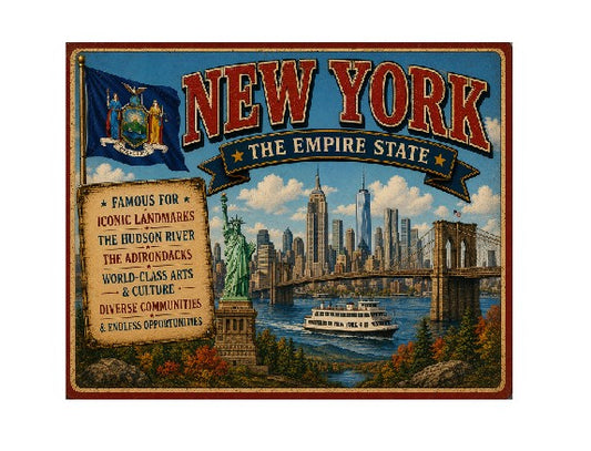 MS635 Vintage Style Metal Sign New York