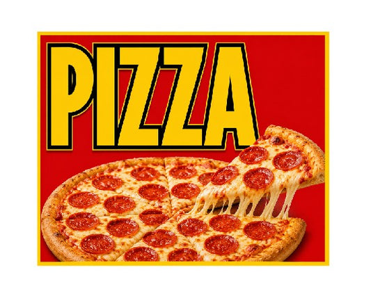 MS763 Vintage Style Metal Sign Pizza