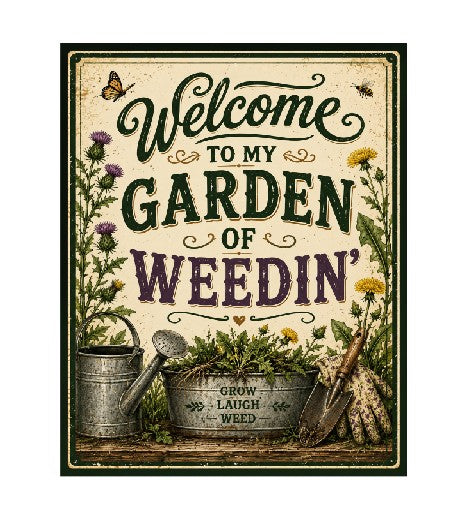 MS418 Vintage Style Metal Sign My Garden