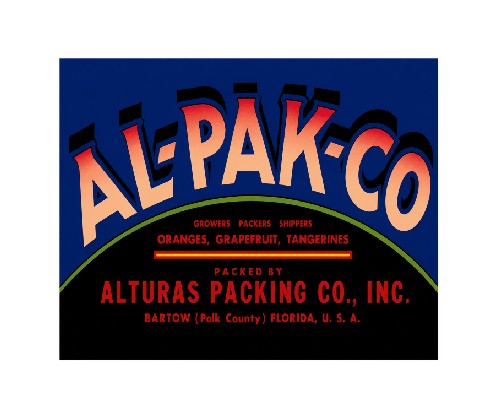MS823 Vintage Style Metal Sign Fruit Packing