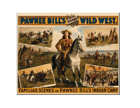 MS188 Vintage Style Sign Metal Wall Deco Pawnee Bill