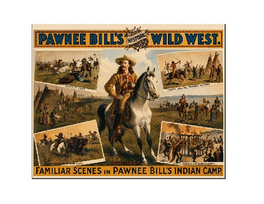 MS188 Vintage Style Sign Metal Wall Deco Pawnee Bill