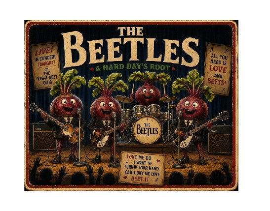 MS513 Vintage Style Metal Sign Funny Band Sign