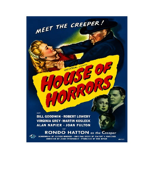 Vintage Style Metal Sign  Horror Film House of Horrors MS911